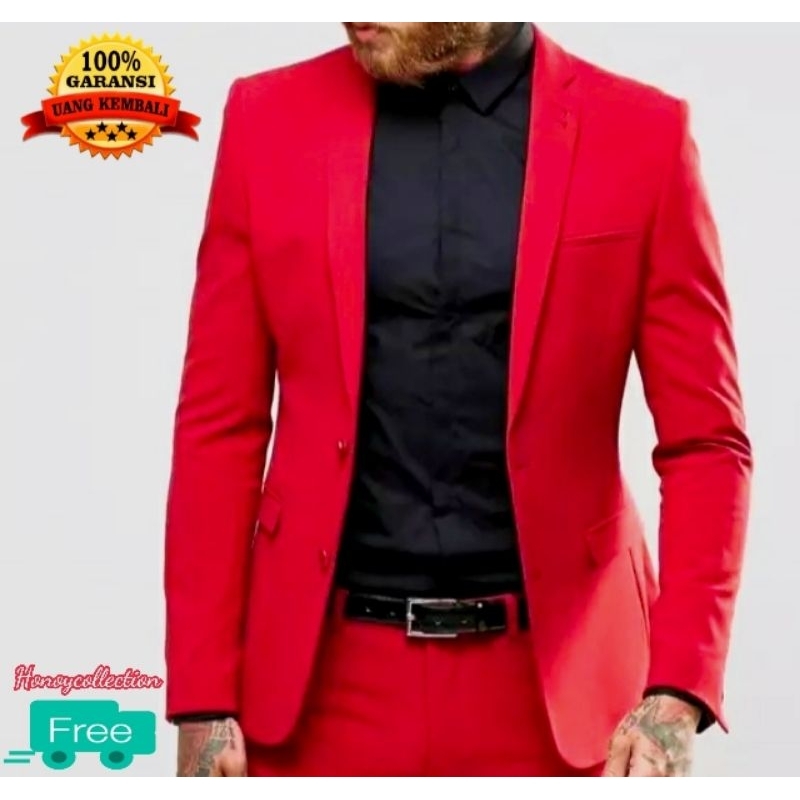 Jas Blazer Merah, Jas wisuda, Jas Korea