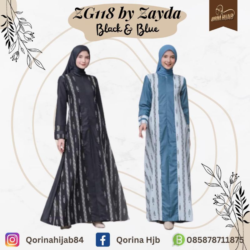Gamis zayda / zayda zg 118 / gamis hitam