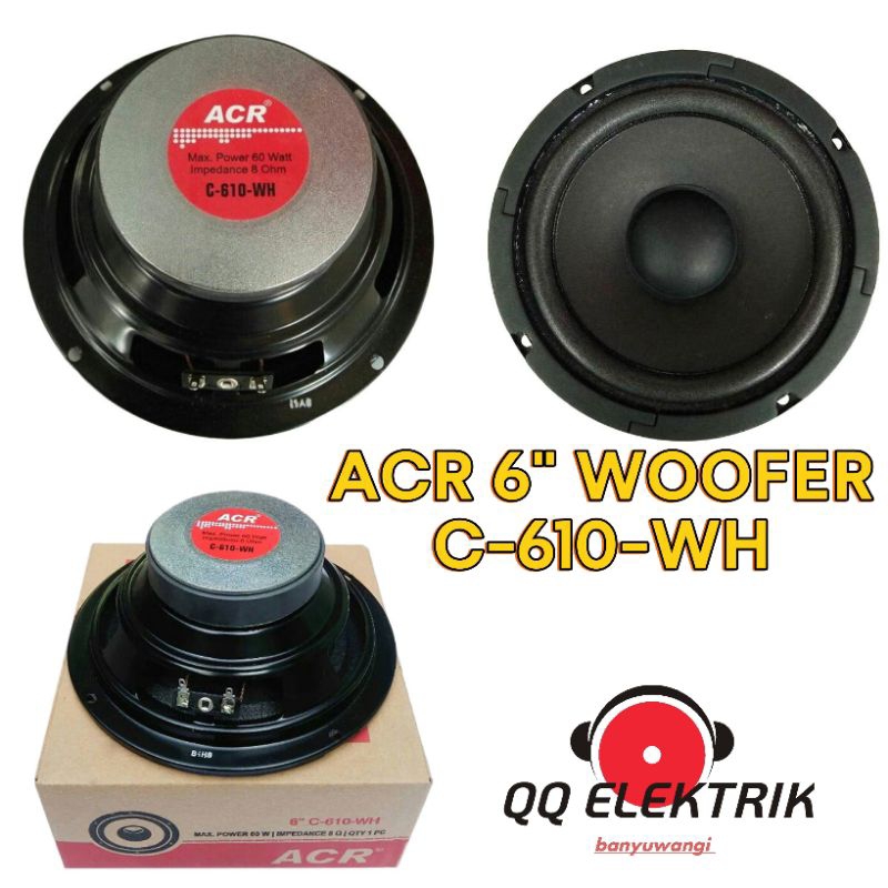 Speaker ACR 6 inch Woofer C-610-WH, Speaker ACR 610 woofer Original