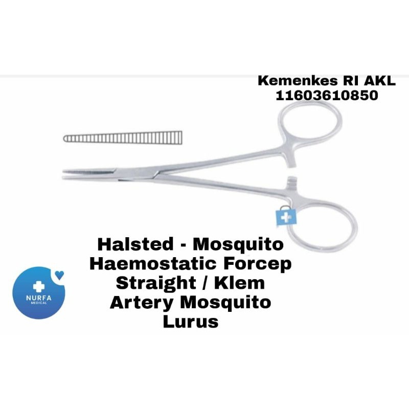 Halsted - Mosquito Haemostatic Forcep Straight / Klem Artery Mosquito Lurus