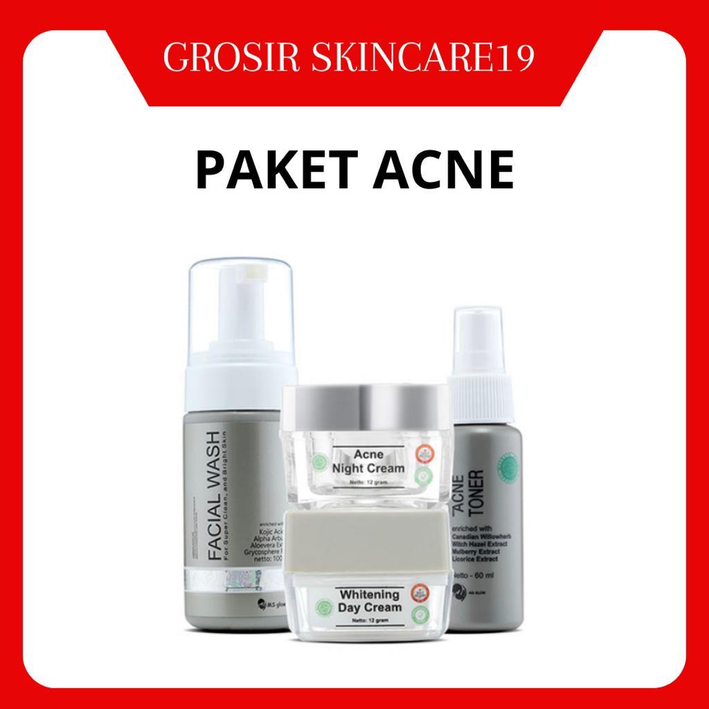 PAKET WAJAH ACNE || PAKET JERAWAT MS GLOW Paket Acne Ms Glow Original / Paket Wajah Acne Ms Glow Ori