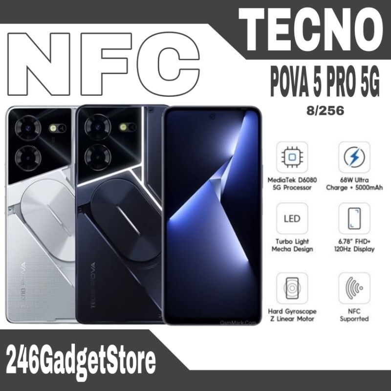 TECNO POVA 5 Pro 5G NFC Baru Garansi Resmi 1Tahun