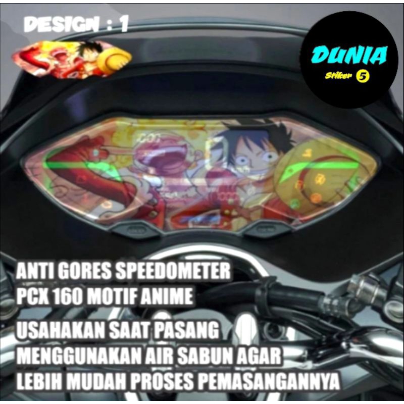 STIKER ANTIGORES TERBARU MOTIF ANIME SPEEDOMETER PCX 160