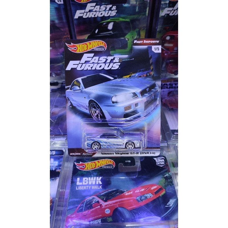 Hotwheels Nissan Skyline GT-R BNR34 R34 FAST IMPORT FAST AND FURIOUS PREMIUM