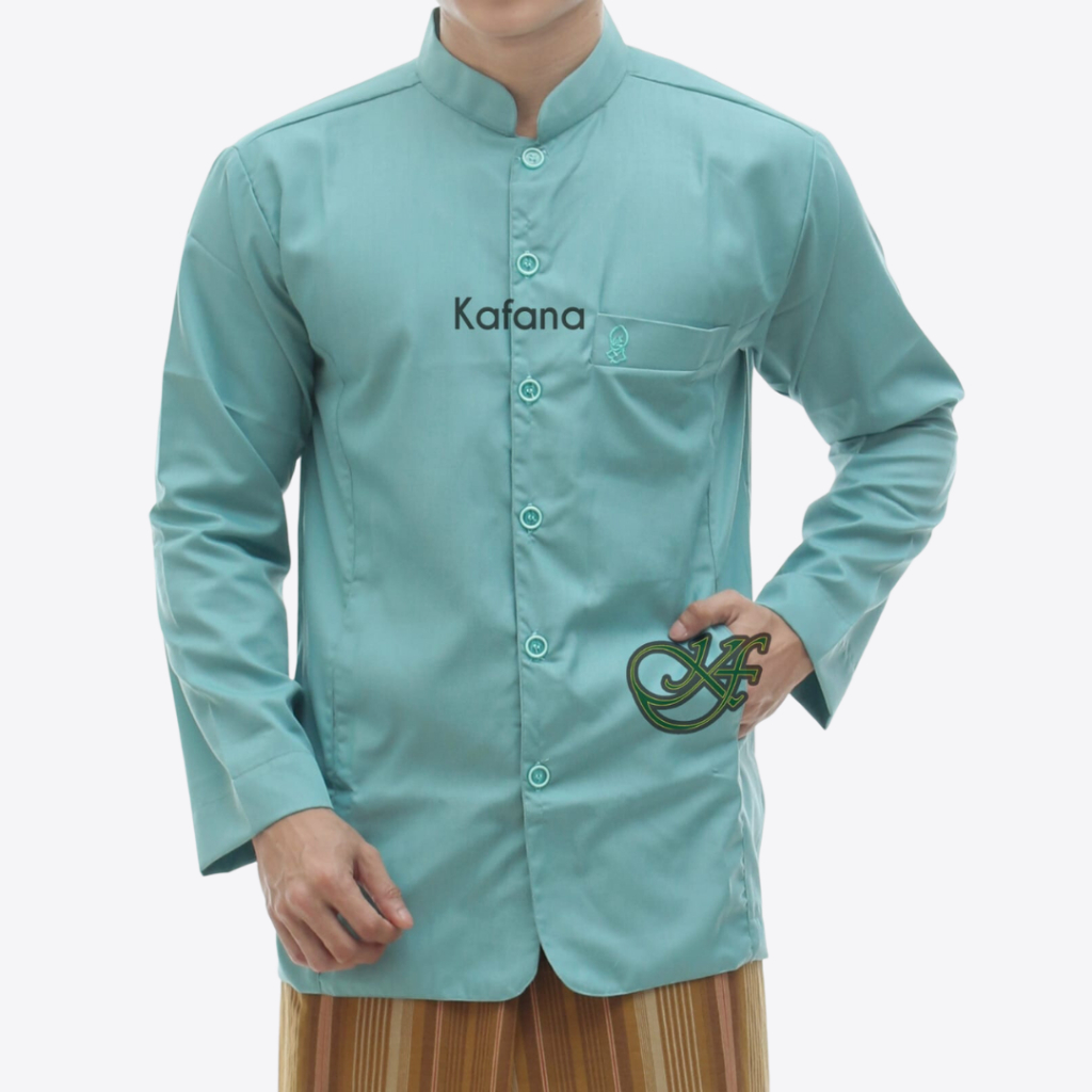 Baju Koko Semi Jas Terompah Kafana - Hijau Mint