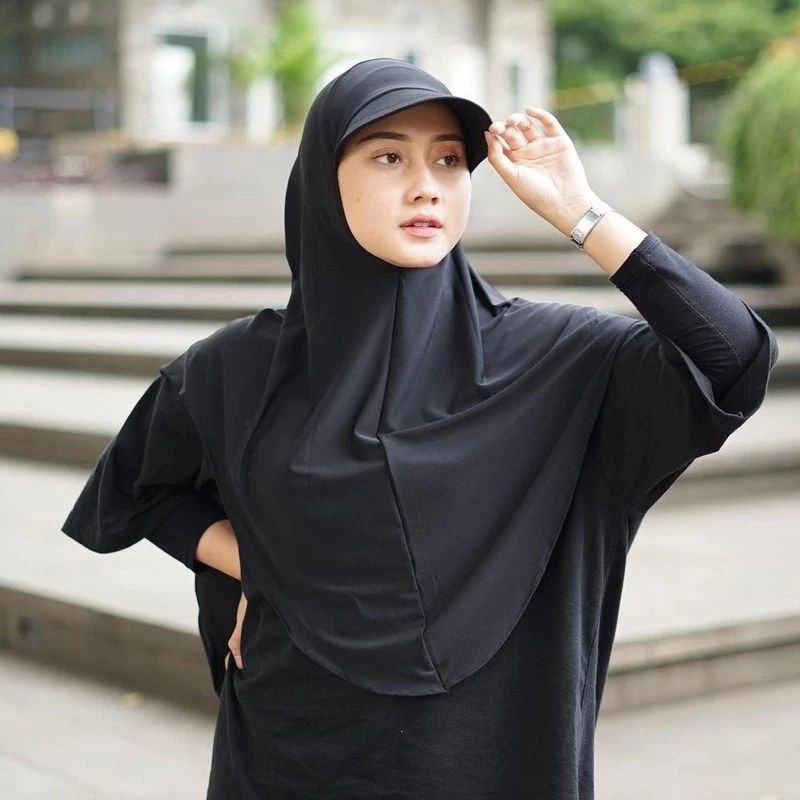JILBAB TOPI/JILBAB INSTAN SPORT CHELIA/ TOPI OLAHRAGA
