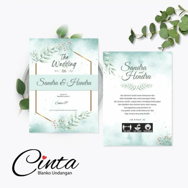 Undangan Cinta 07 || Undangan Pernikahan Murah Bisa COD