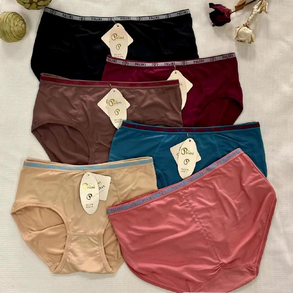 (6 dan 12 pc) CD Polini 678 668 Cool Max Celana Dalam Polos Wanita Anti Slip
