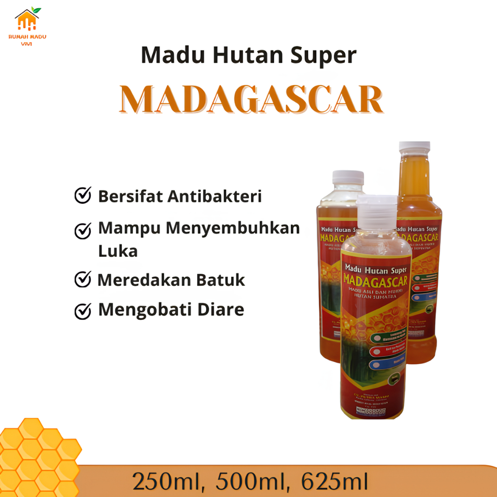 

Madu Hutan Super Madagascar | Madu Asli Murn Hutan Sumatra Isi 250ml 500ml 625ml