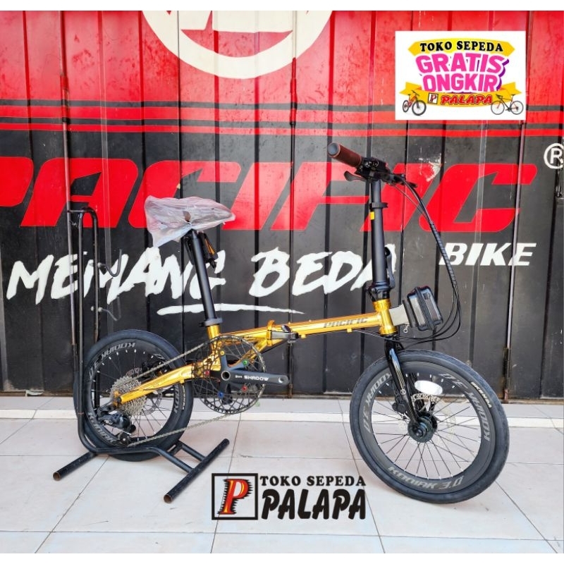 SEPEDA LIPAT 16 PACIFIC KODIAK 3.0 3 Gold Chrome SELI FOLDING BIKE