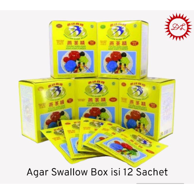 

Agar Swallow Box isi 12 Sachet Plain / Merah / Hijau / Coklat