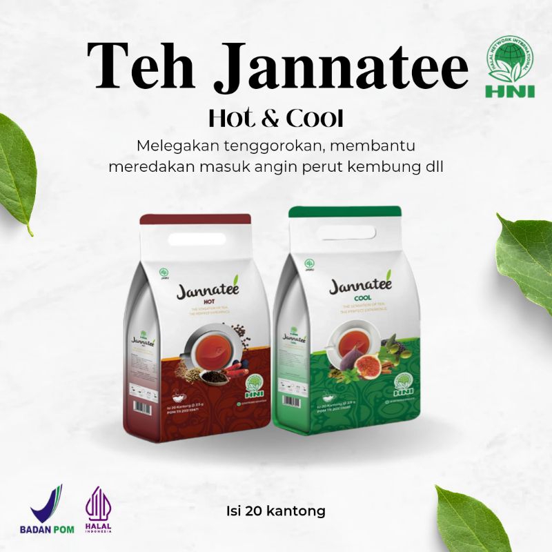 

Teh HNI - JANNATEE HOT & COOL - Sensasi Teh Herbal Alami - Melegakan Tenggorokan