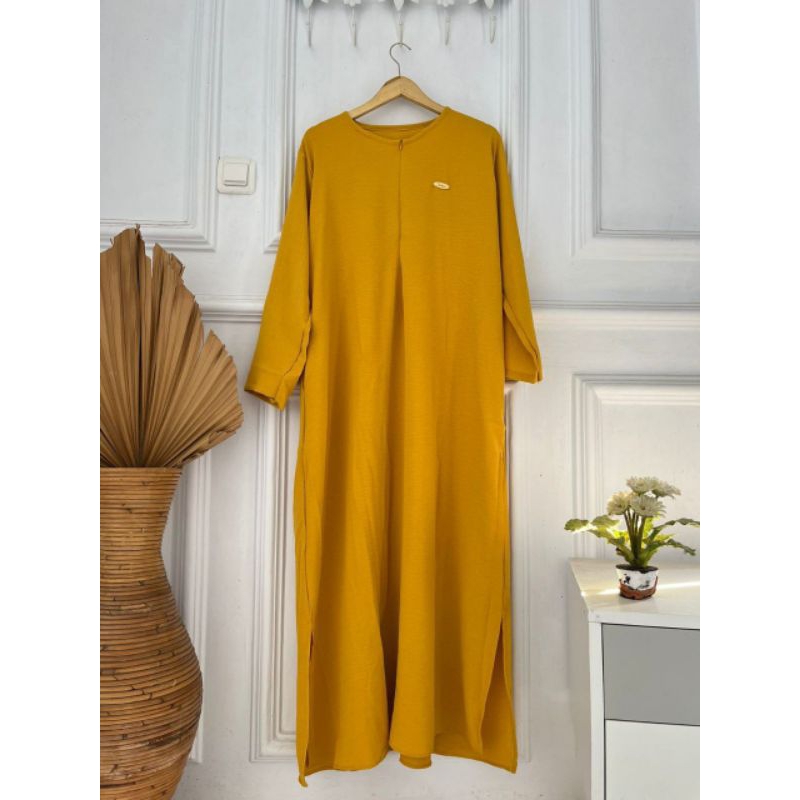 [BEST SELLER] Daily Polos Long Busui | Gamis Simple Abaya-corn