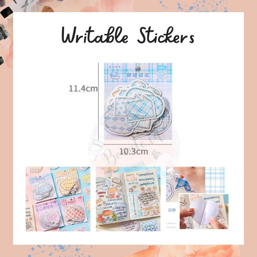 

Handbook Stickers Sticky Note Lucu Unik Tempel di Buku Tulis Untuk Tempel Catatan Penting Dekorasi Notebook Stickers Printing Writable Material Paper