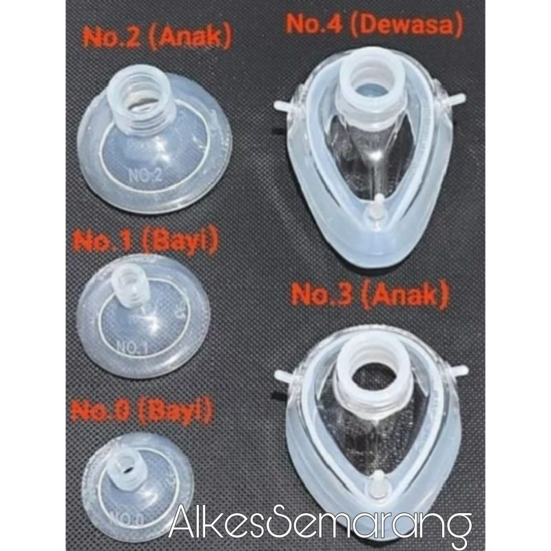 Sungkup Ambubag Silicone Bayi / Anak / Dewasa