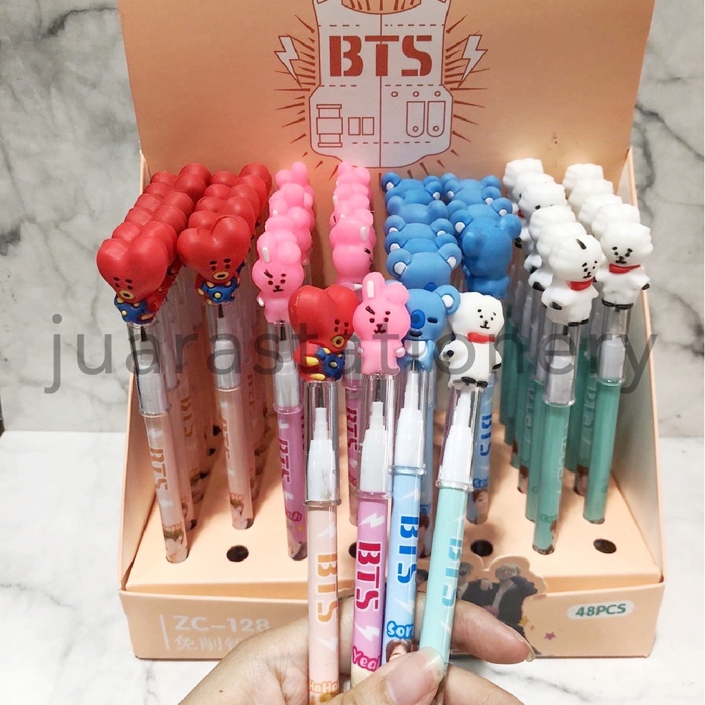 

Pensil Bensia BT21 Karakter Lucu Sambung Susun