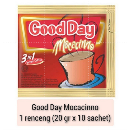 

Good day Mocacinno 1 renceng isi 10 sachet