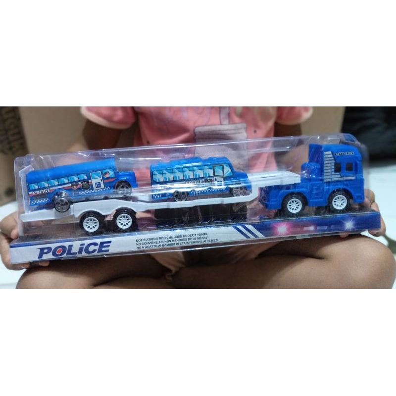 Mainan Trailer Police Ukuran Besar