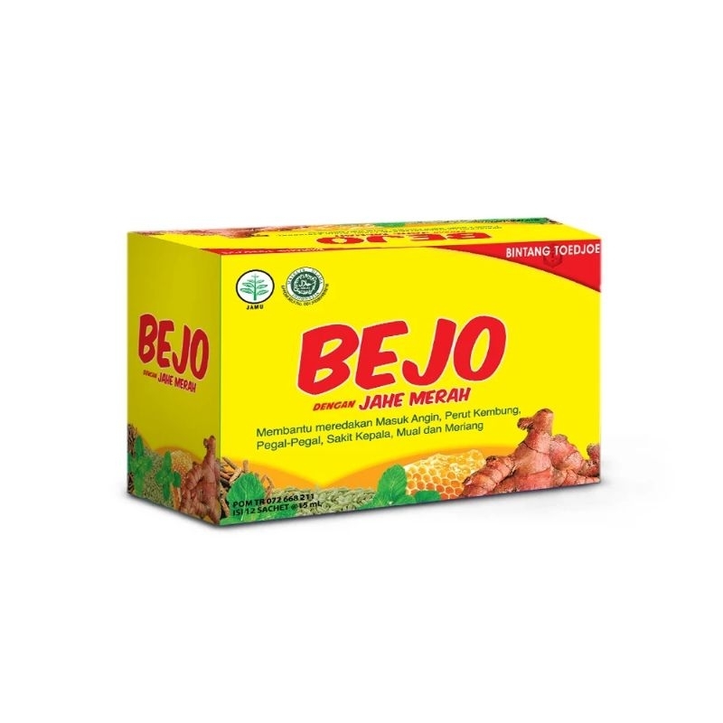 

Bejo Jahe Merah Pack isi 12 Sachet obat masuk angin herbal