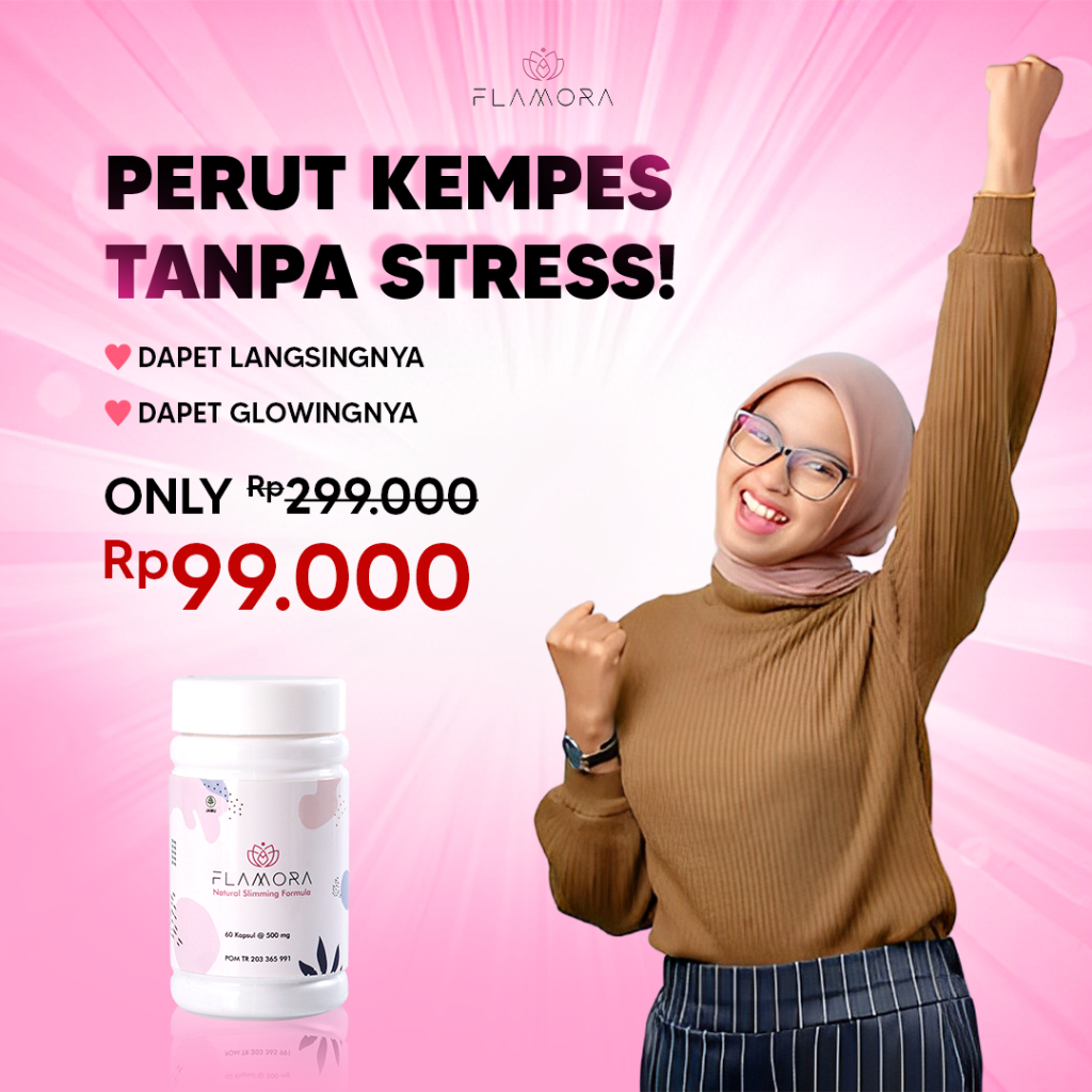 Flamora Slimming Capsule Pelangsing Perut Buncit | Kapsul Diet Herbal | Suplemen Diet Penurun Berat 