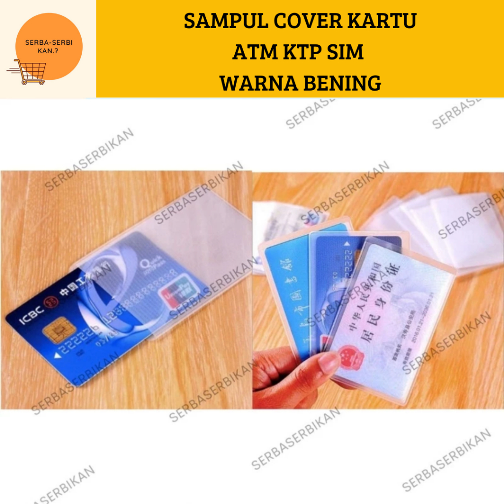 

SAMPUL ANTI GORES COVER KARTU PLASTIK BENING ATM KTP ID CARD SIM