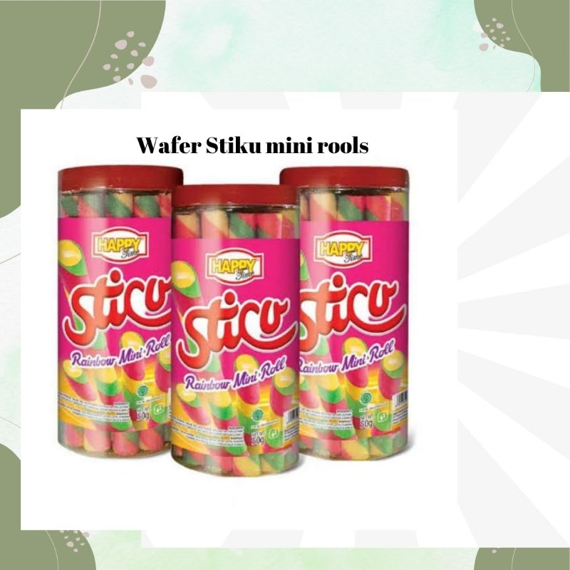 

stiku snack rainbow wafer rools