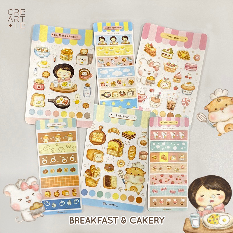 

Creartie Sticker Sheet - Breakfast and Cakery