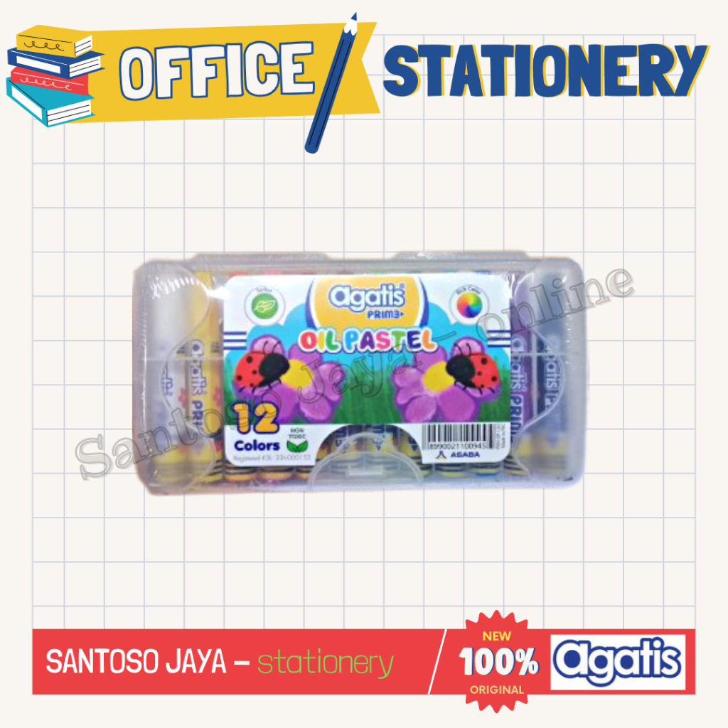 

Crayon AGATIS Prime 12 Warna - Krayon Minyak - Oil Pastel Hexagonal