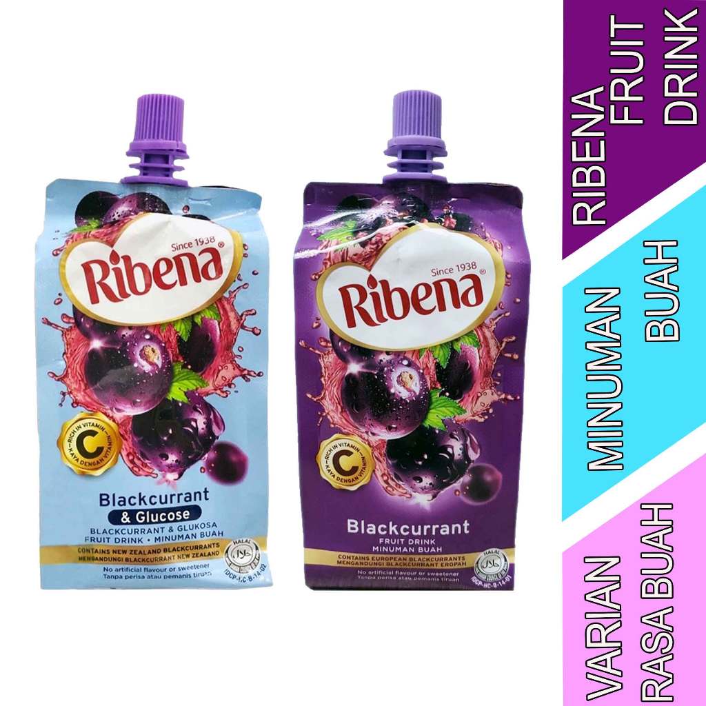 Rasa Blackcurrant & Glucose - Ribena - Minuman Buah - 330ml