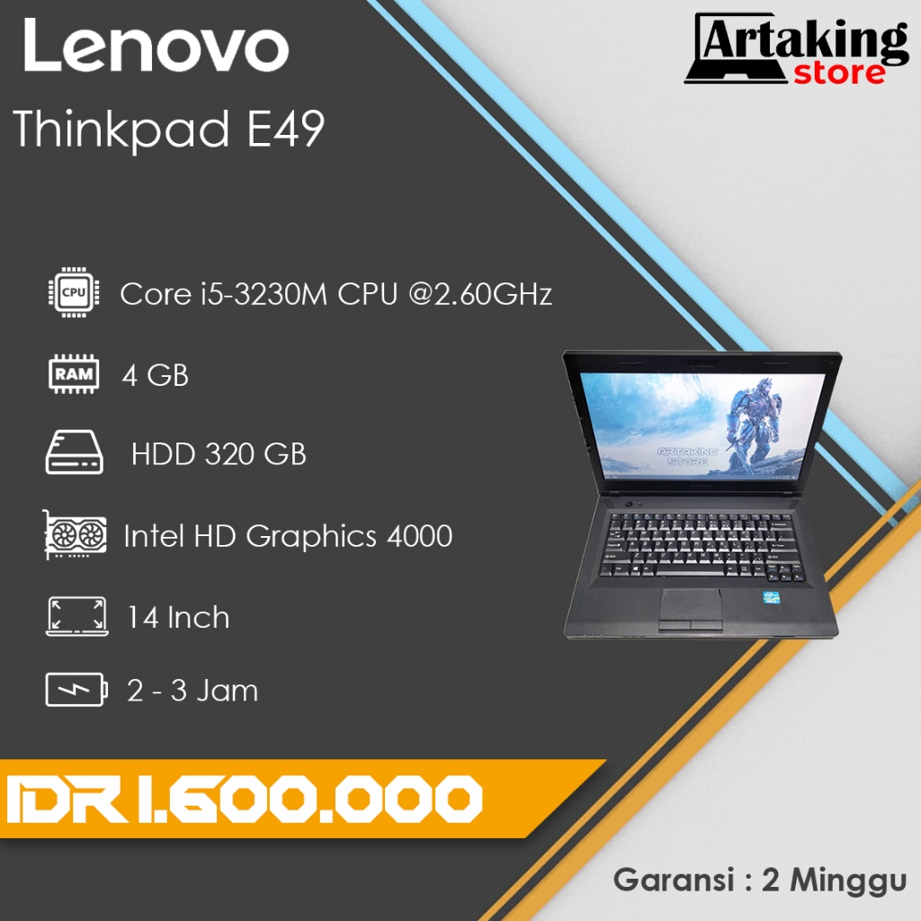 Laptop Lenovo E49 - Core i5 - RAM 4GB