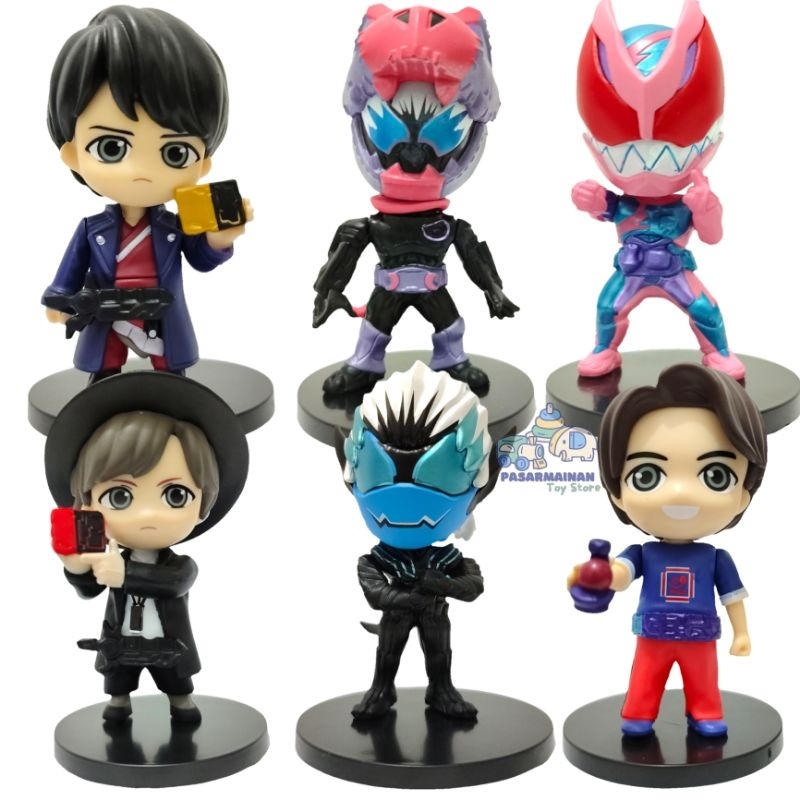 Action Figure Kamen Rider Revice Saber Set 6 Mainan Kamen Rider Tokusatsu miniatur pajangan