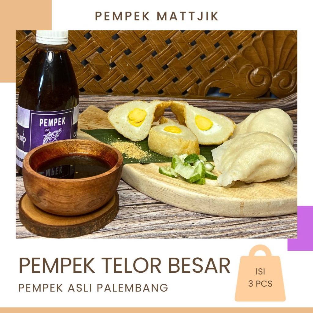 

PEMPEK TELOR BESAR/KAPAL SELAM ASLI PALEMBANG (ISI 3PCS)