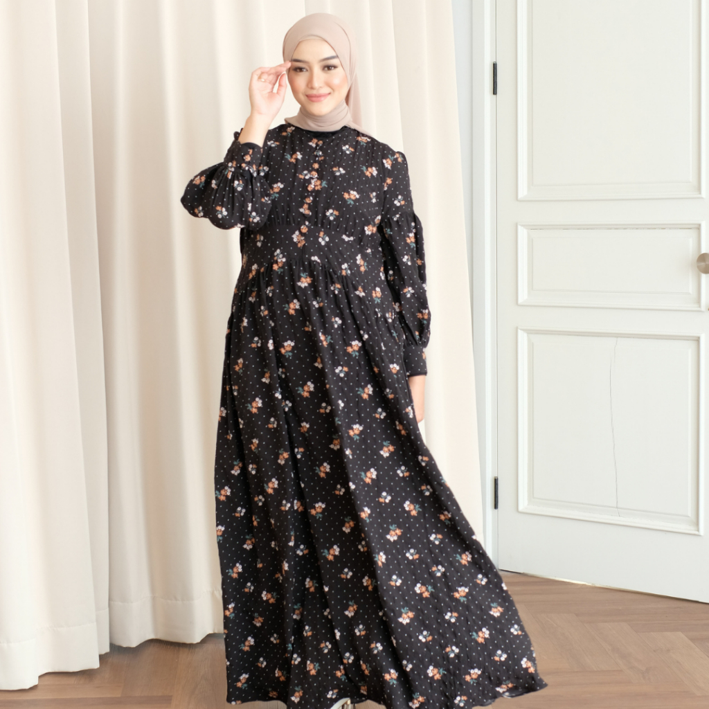 Nafisha Korean Dress | Gamis Busui | Gamis Crinkle Premium