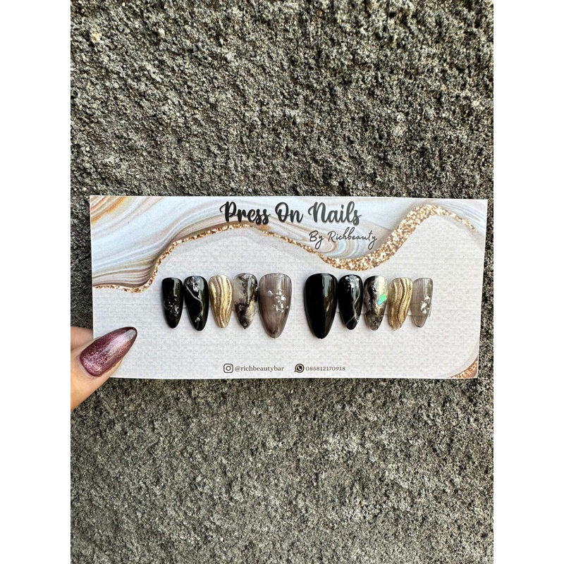 NAIL ART SIMPLE/NAIL ART CUSTOM/NAIL ART WEDDING/KUKU PALSU