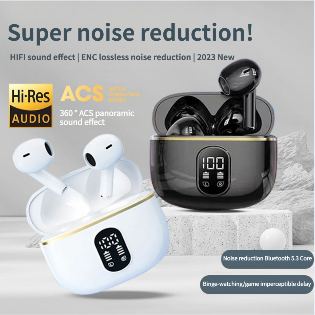 2023 TWS Earphone Bluetooth 5.3 Dual Stereo Noise Reduction In-Ear Sport Music Earbuds Earphone Driving Bicycle Bluetooth Headset