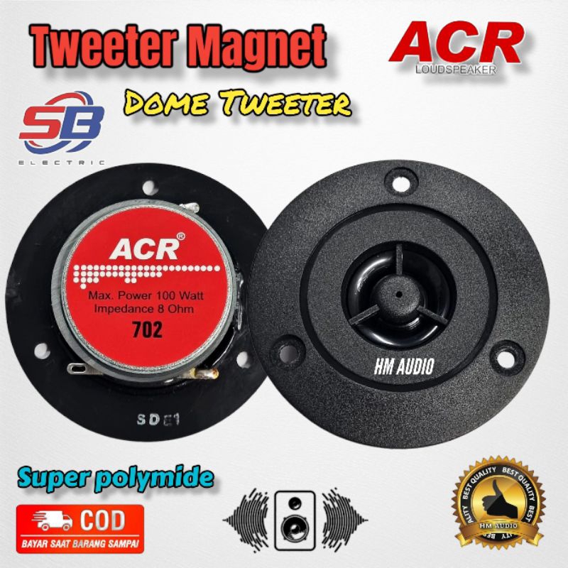 Tweeter ACR 702  twiter Dome audio boost 702 Super Polymide Dome Tweter