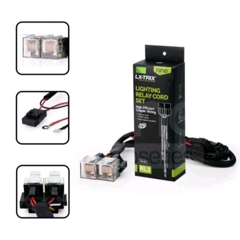 RELAY KABEL SET LAMPU LED TEMBAK LASER D2 Q2