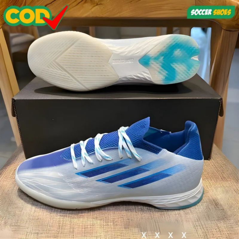 SEPATU FUTSAL ADIDAS X SPEEDFLOW.1 WHITE BLUE