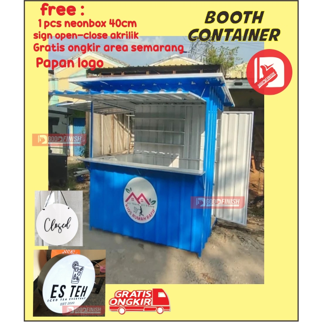 FREE NEONBOX 40CM  Booth Container / Booth Kontainer / Gerobak Jualan / Gerobak Container / Gerobak Bajaringan / Stand