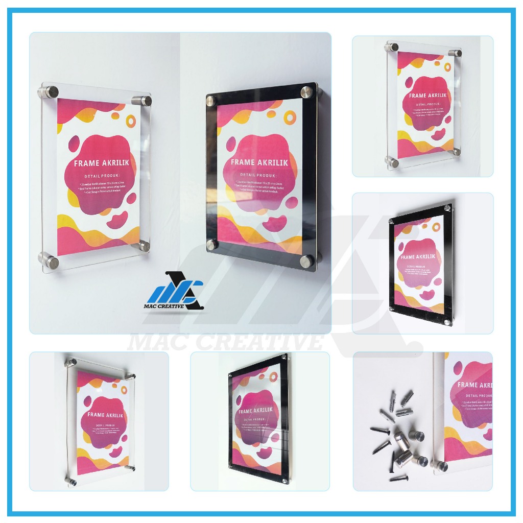 FRAME AKRILIK A5 - POSTER AKRILIK DINDING - FRAME FOTO - UKURAN A5