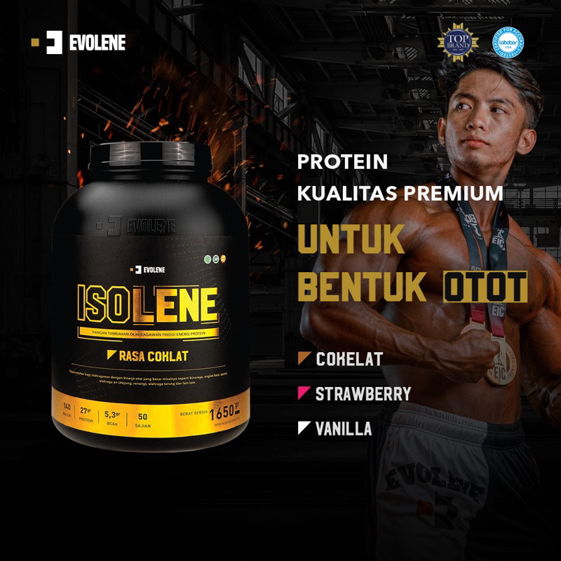 Isolene 50 serving rasa vanila dan coklat