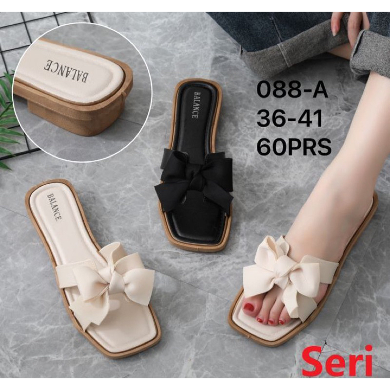 088 A Sandal Jelly import sendal jelly wanita import candy pita bunga balance