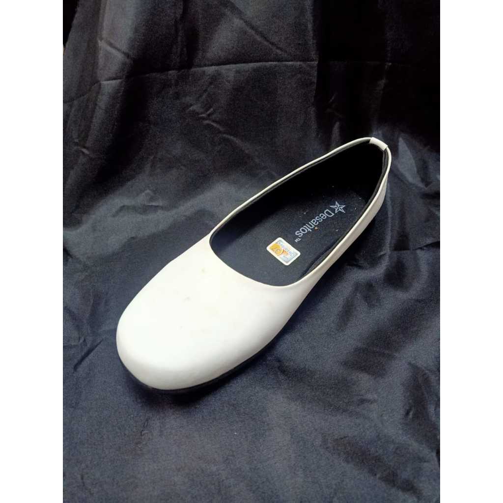 Sepatu pantofel wanita Flat shoes DESANTOS GR 0149 polos putih size 37 38