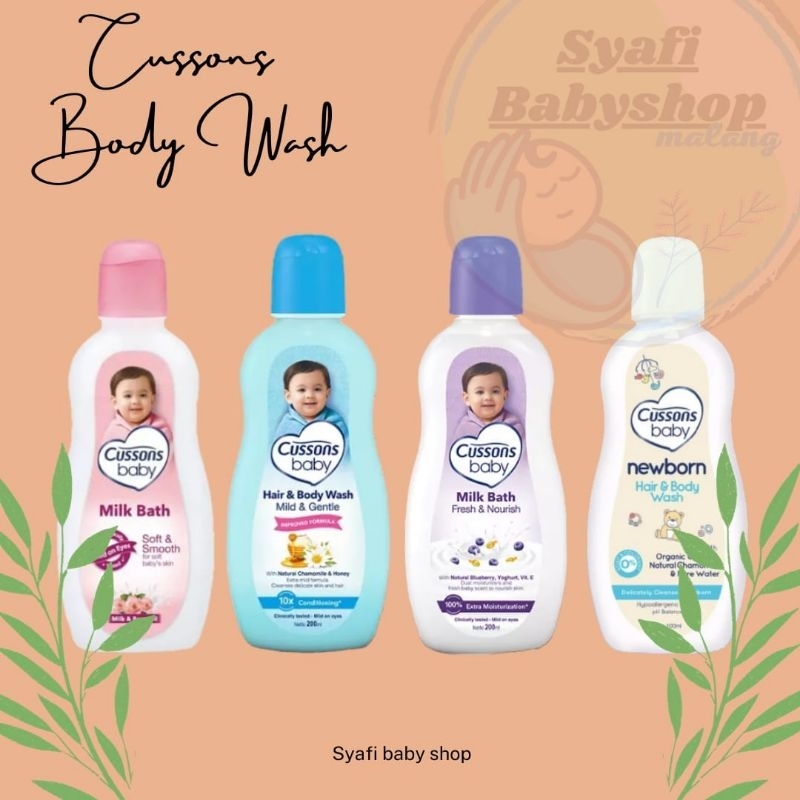 CUSSONS BABY HAIR & BODY WASH 200ML, SABUN MANDI BAYI CUSSONS 200ML