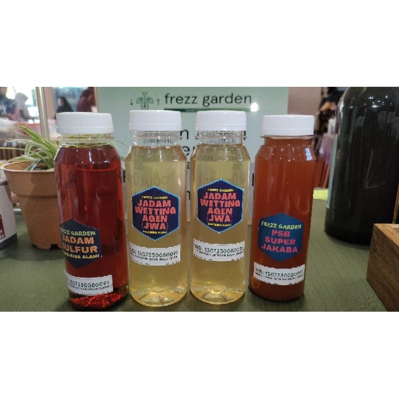 PAKET HEMAT 2 BOTOL JWA (JADAM WETTING AGENT),1 BOTOL JS (JADAM SULFUR) DAN 1 BOTOL PSB SUPER JAKABA