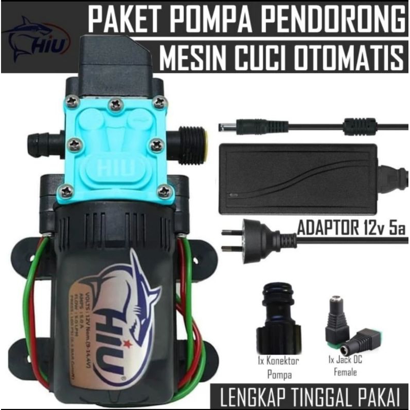 Pompa Air Paket Lengkap Pendorong Ke mesin cuci Otomatis - HIU PUMP