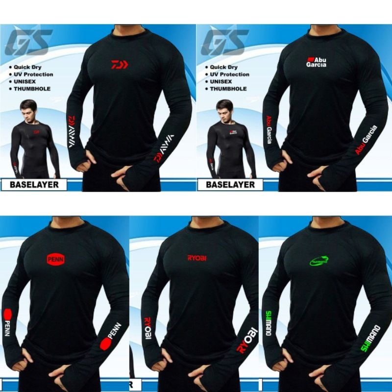 Jersey Mancing Lengan Panjang Olahraga Outdoor Memancing Bahan Adem Cepat kering Enak Dipakai