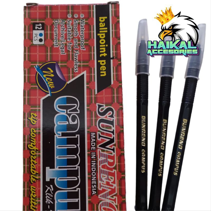 

Pulpen Ballpoint Pen SUNRENO Campus Isi (12pcs)
