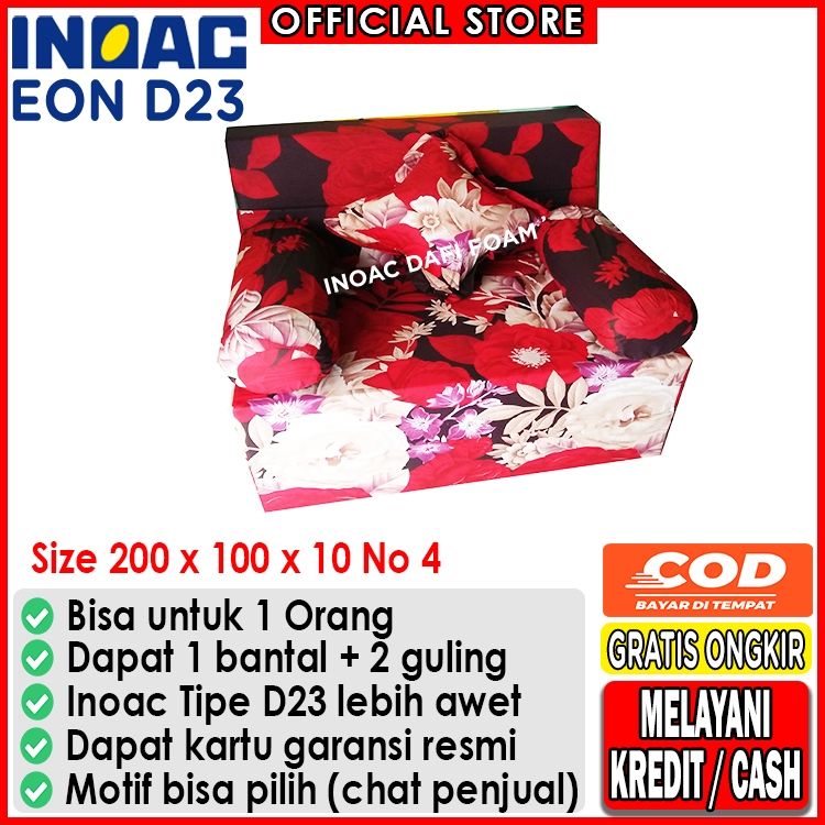 Sofabed Inoac 200x100x10 nomor 4 busa Inoac EON D23 original garansi 10 tahun kasur busa kasur lipat