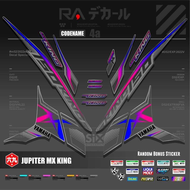 STRIPING YAMAHA MX KING 150 TRANSPARAN/STICKER MX KING 150 TRANSPARAN/LIS MOTOR MX KING